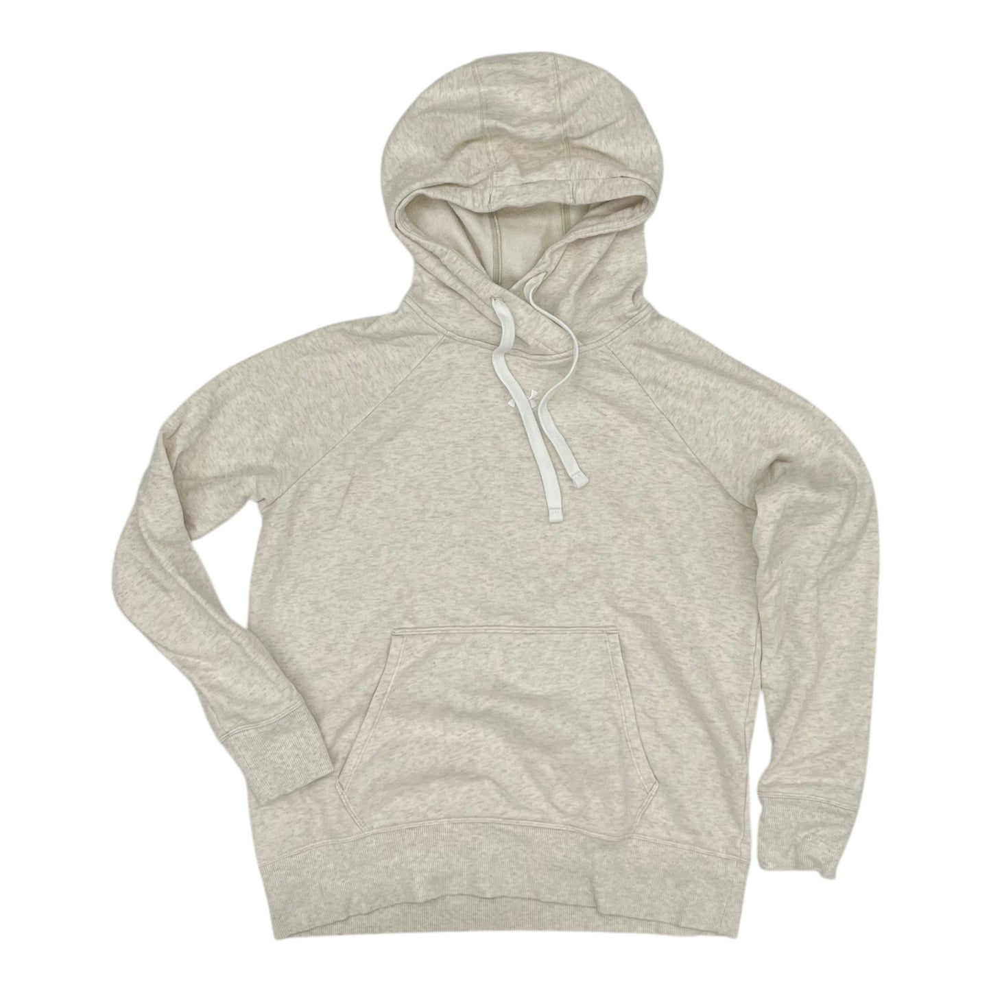 Athletic Sweatshirt Hoodie By Under Armour In Cream, Size:S
