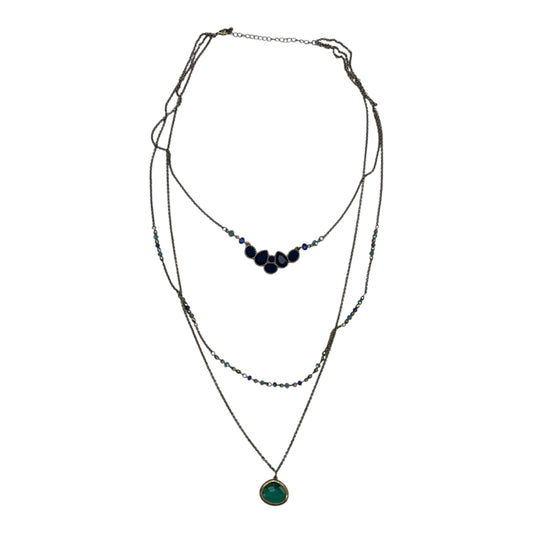 Necklace Layered By Clothes Mentor In Blue & Gold