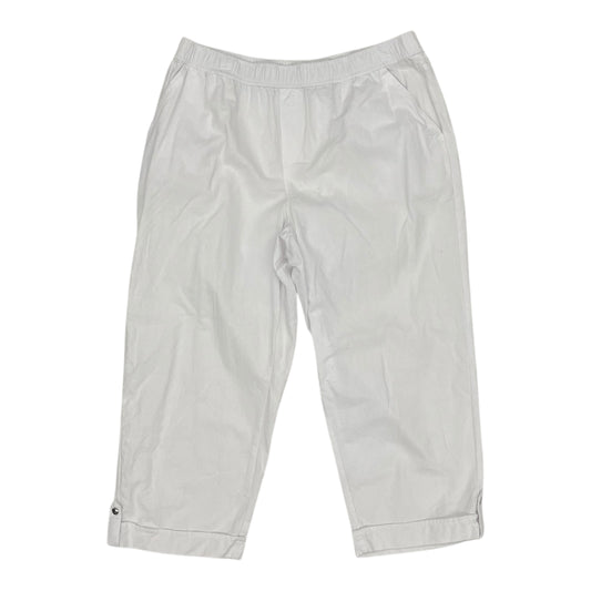 Pants Cropped By Clothes Mentor In White, Size:L