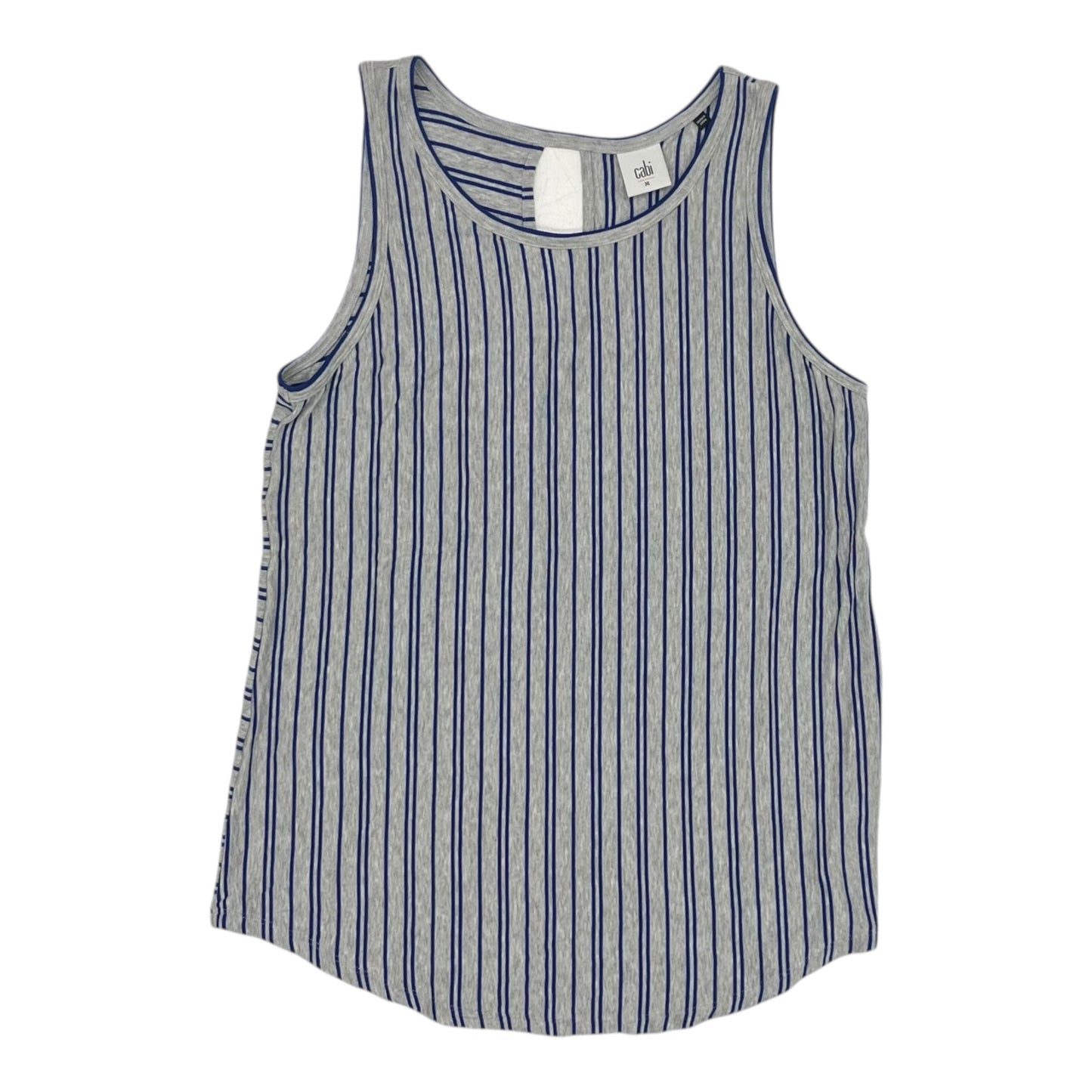 Top Sleeveless By Cabi In Blue & Grey, Size:M
