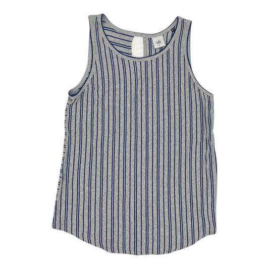 Top Sleeveless By Cabi In Blue & Grey, Size:M