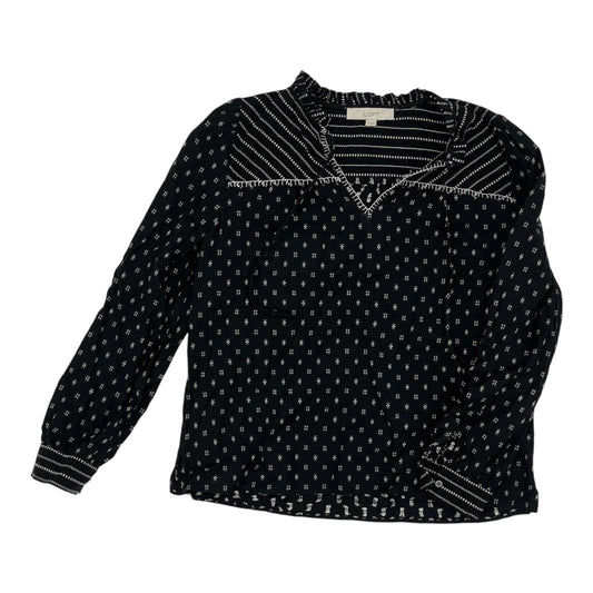 Blouse Ls By Loft In Black, Size:S