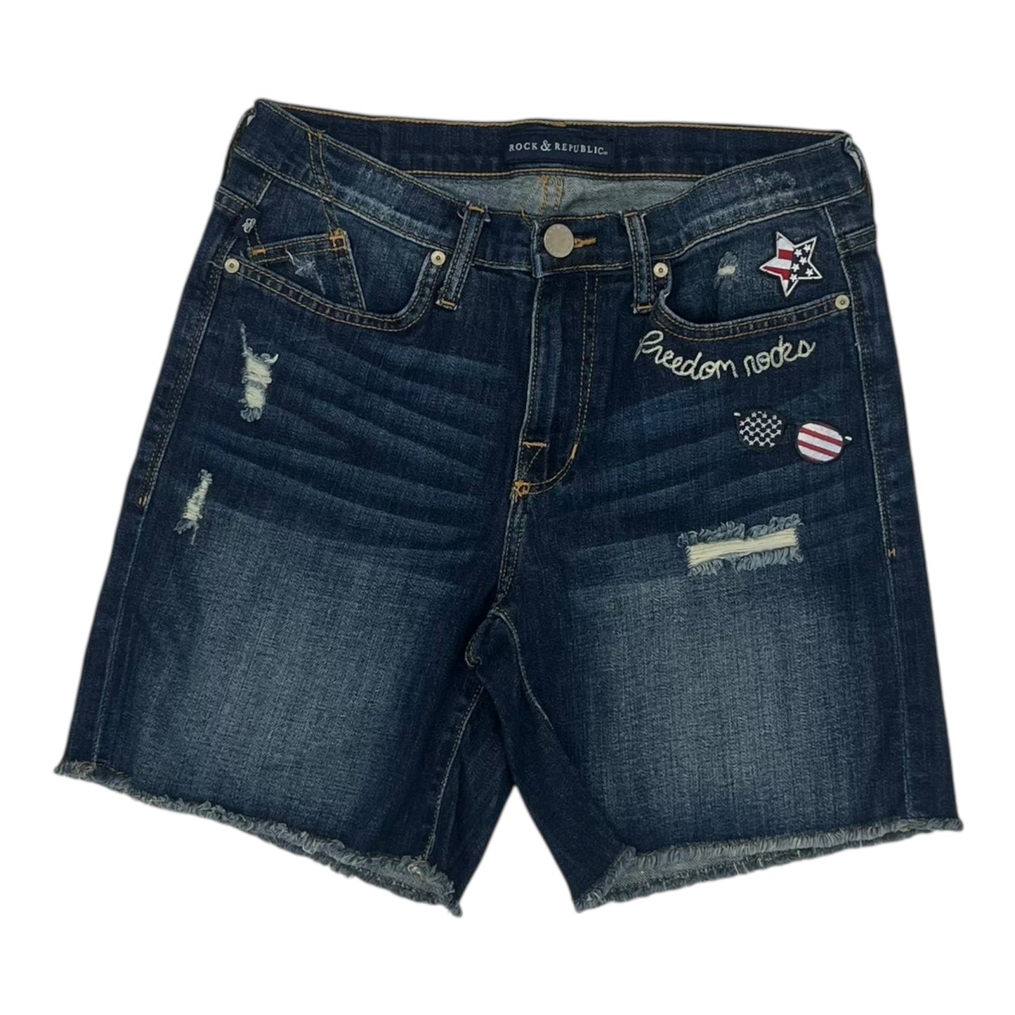 Shorts By Rock And Republic In Blue Denim, Size:10