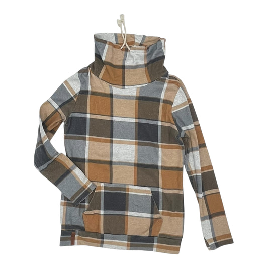 Sweatshirt Collar By Clothes Mentor In Grey & Tan, Size:Xl