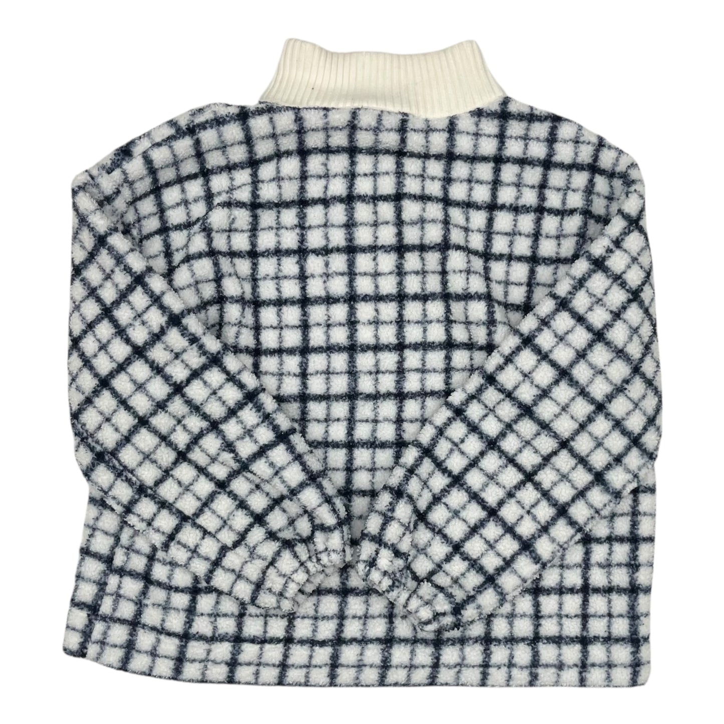 Sweatshirt Collar By Loft In Blue & Cream, Size:Xl