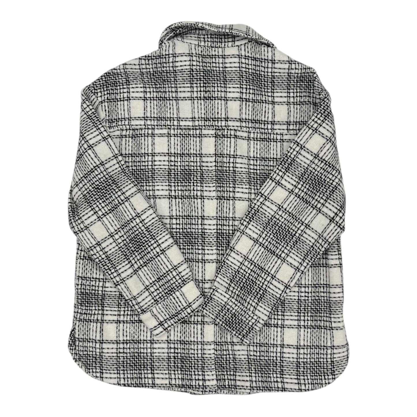 Jacket Shirt By Clothes Mentor In Black & Cream, Size:S