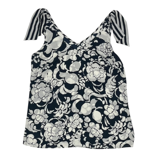 Blouse Sleeveless By Cabi In Blue & White, Size:S