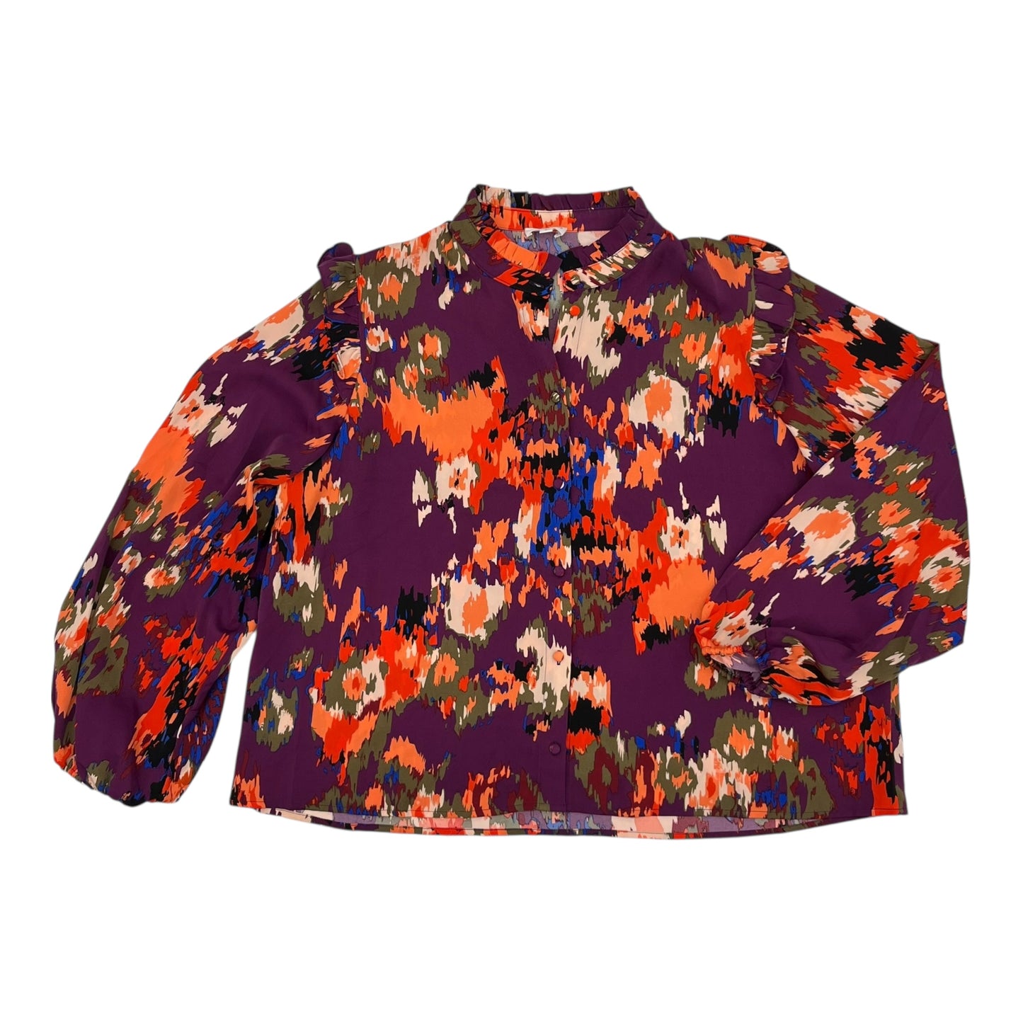 Blouse Ls By Anniewear In Floral Print, Size:L