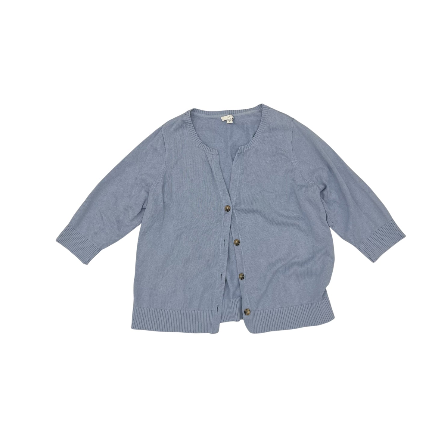 Sweater Cardigan By J. Jill In Blue, Size:2X