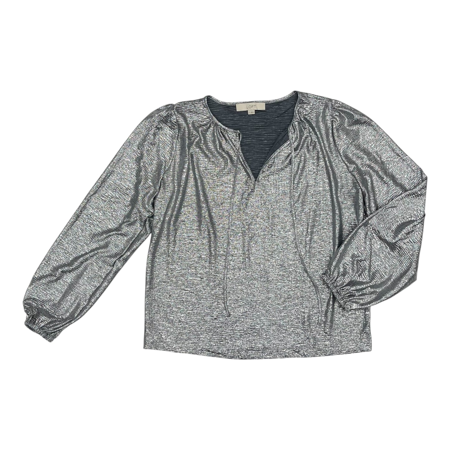 Top Ls By Loft In Silver, Size:S