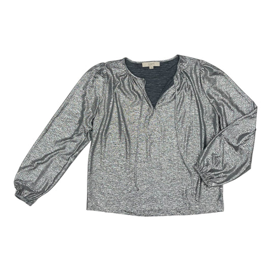 Top Ls By Loft In Silver, Size:S