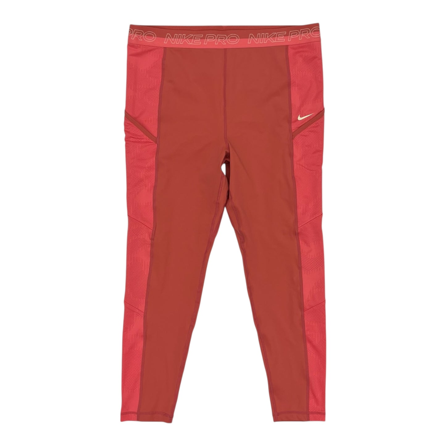 Athletic Leggings By Nike In Coral, Size:Xl