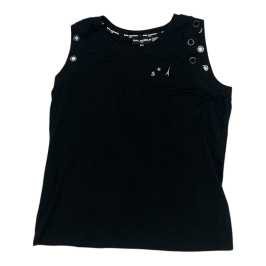 Top Sleeveless Designer By Karl Lagerfeld In Black, Size:L