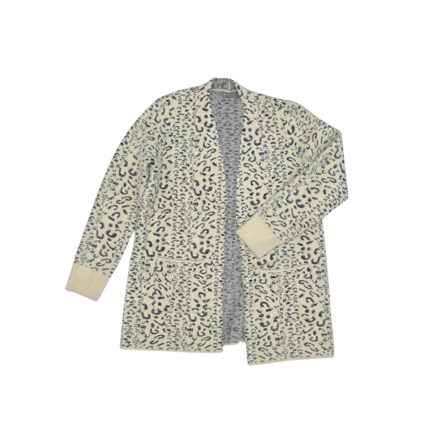 Sweater Cardigan By Evolution In Cream, Size:M