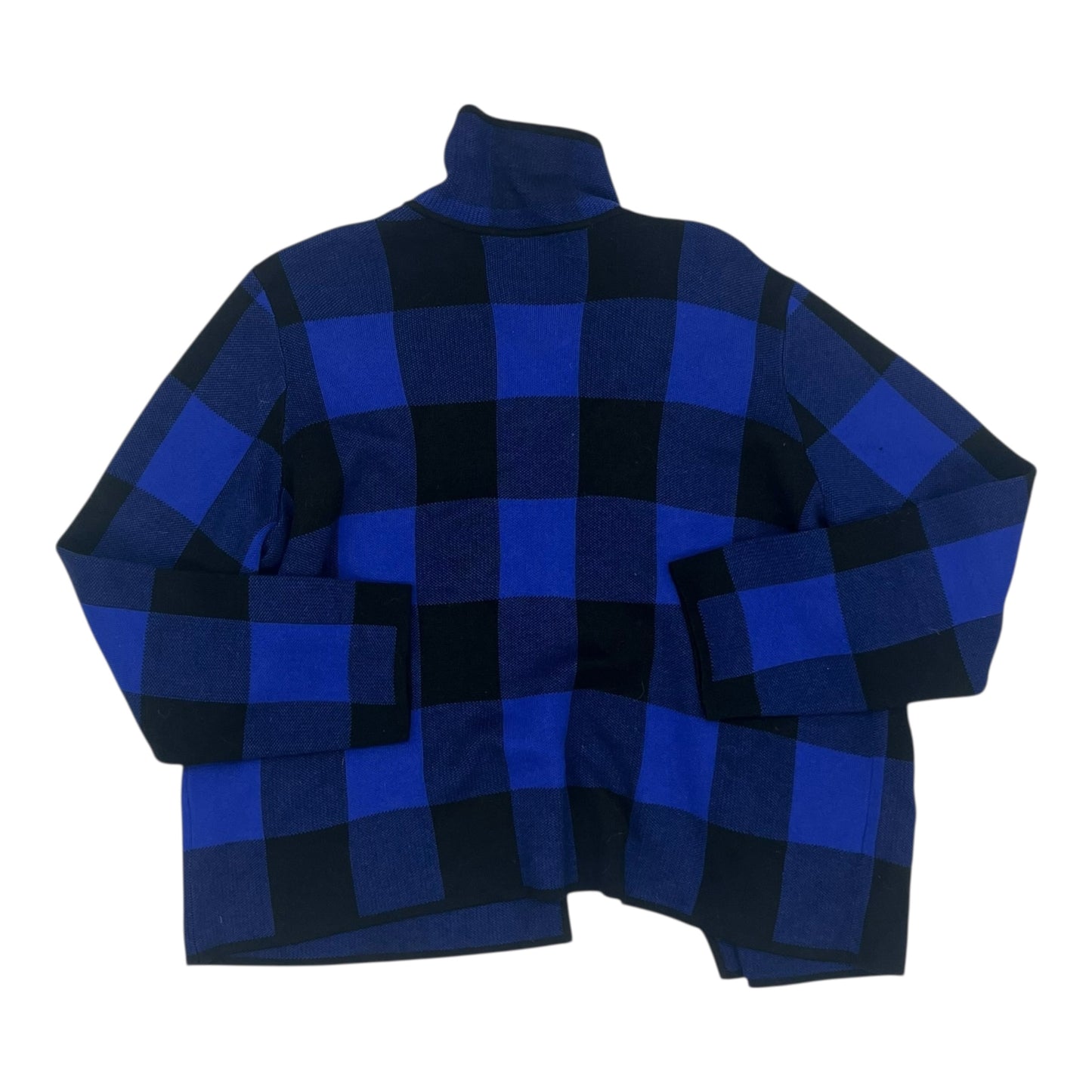 Sweater Cardigan By Jones New York In Black & Blue, Size:3X