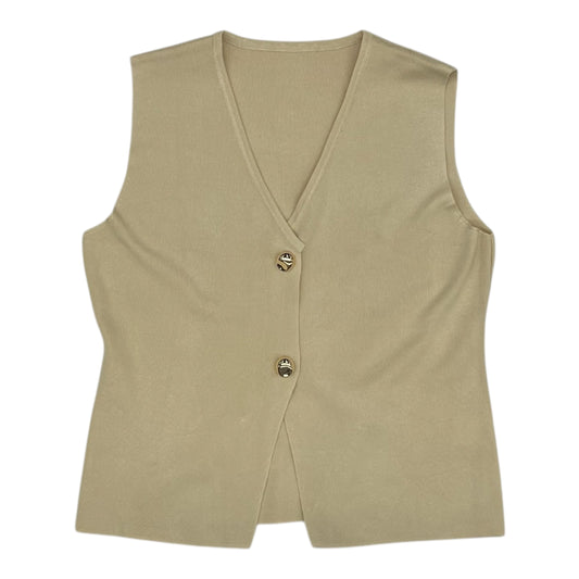 Vest Sweater By Clothes Mentor In Tan, Size:M