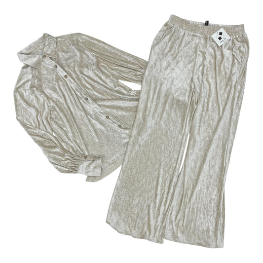 Pants Set 2Pc By Clothes Mentor In Cream, Size:M