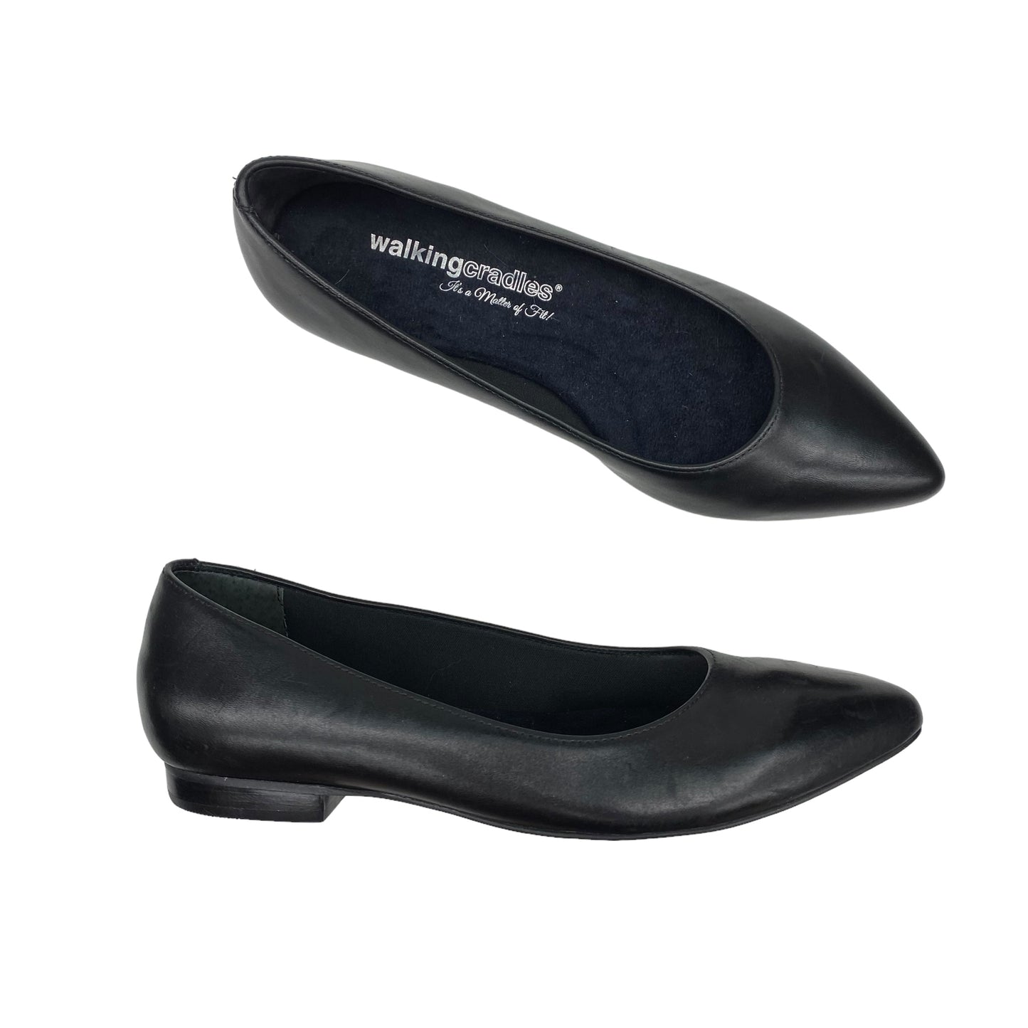 BLACK SHOES FLATS by CLOTHES MENTOR Size:6.5