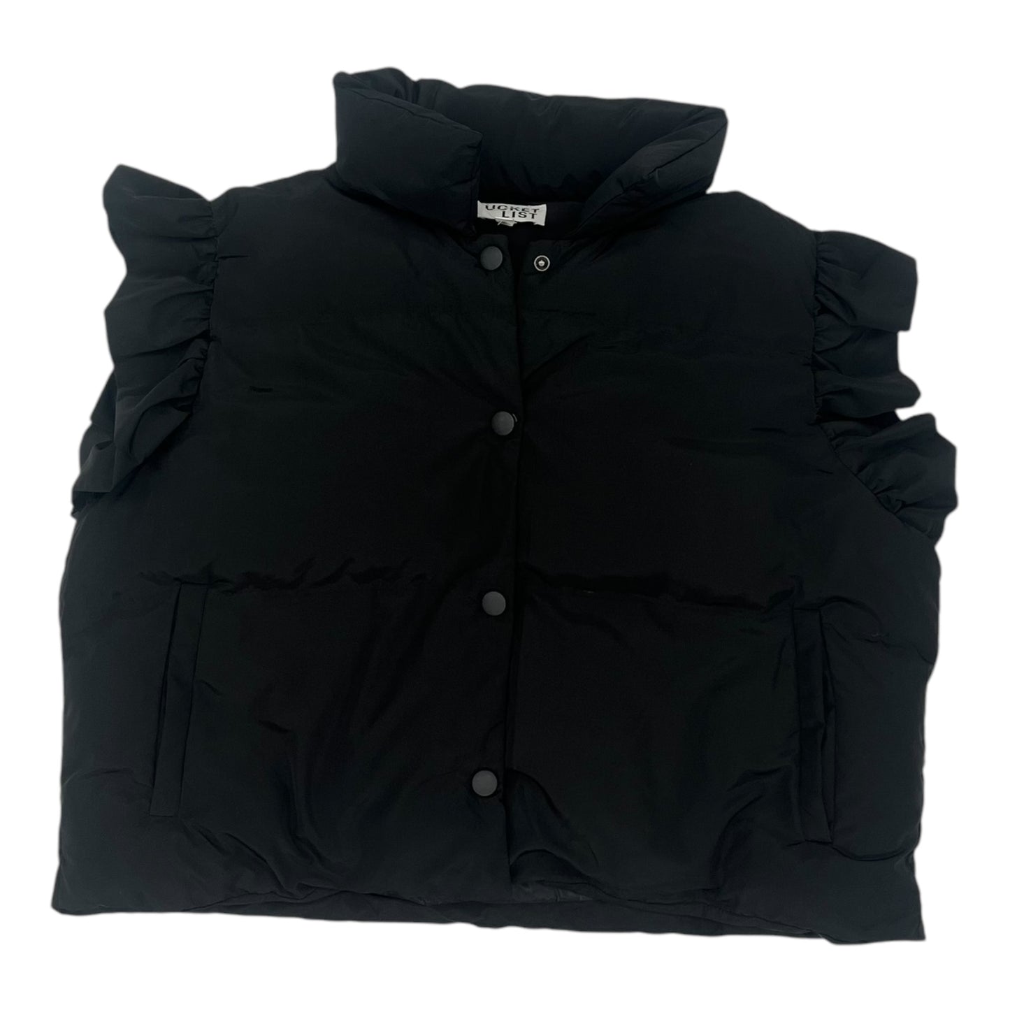 Vest Puffer & Quilted By Clothes Mentor In Black, Size:L