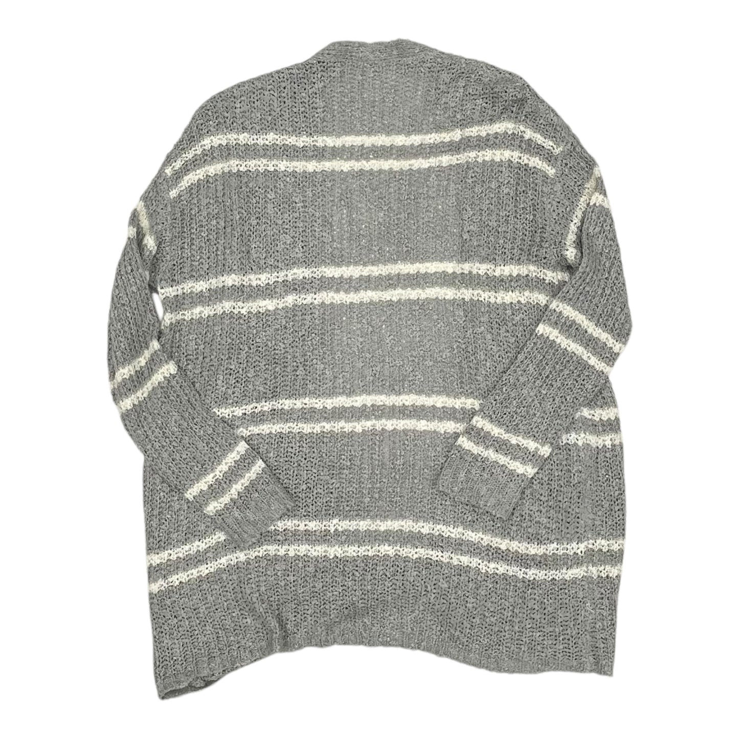Sweater Cardigan By Reborn J In Grey & White, Size:M