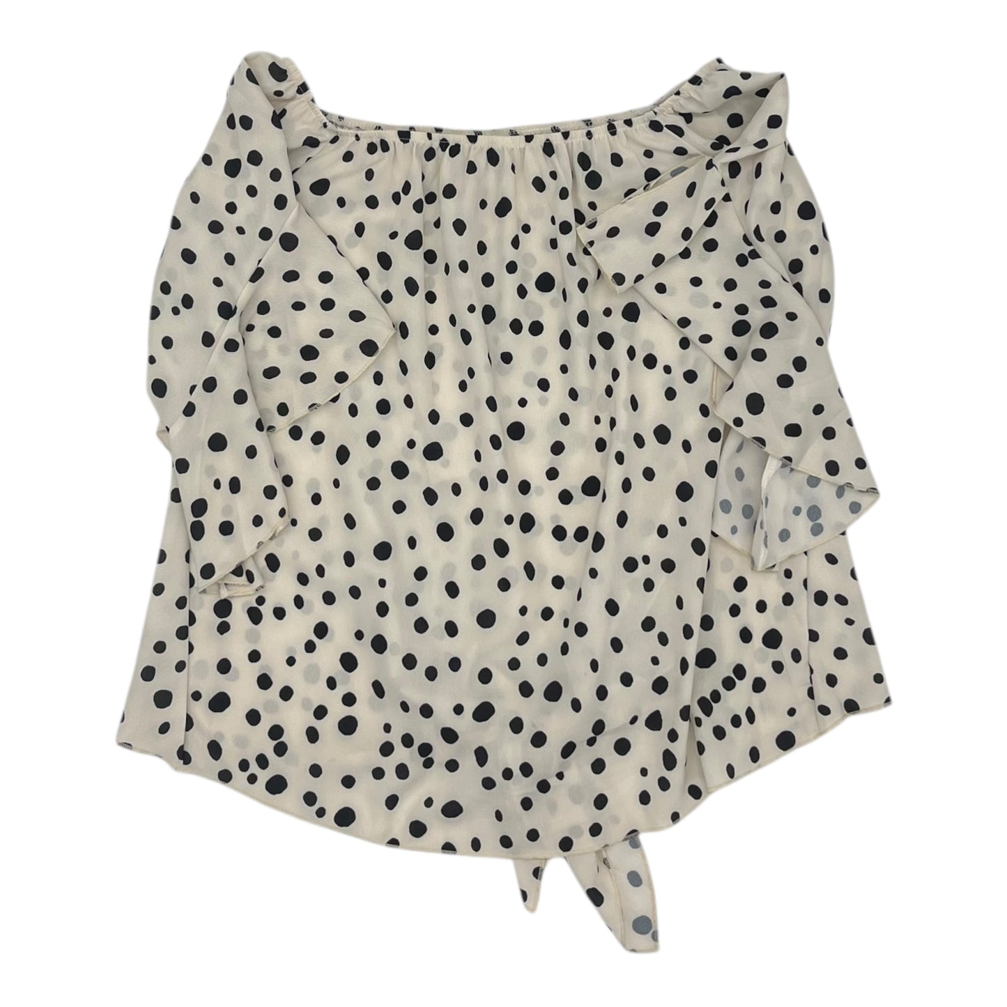 Top 3/4 Sleeve By Cmf In Black & Cream, Size:M