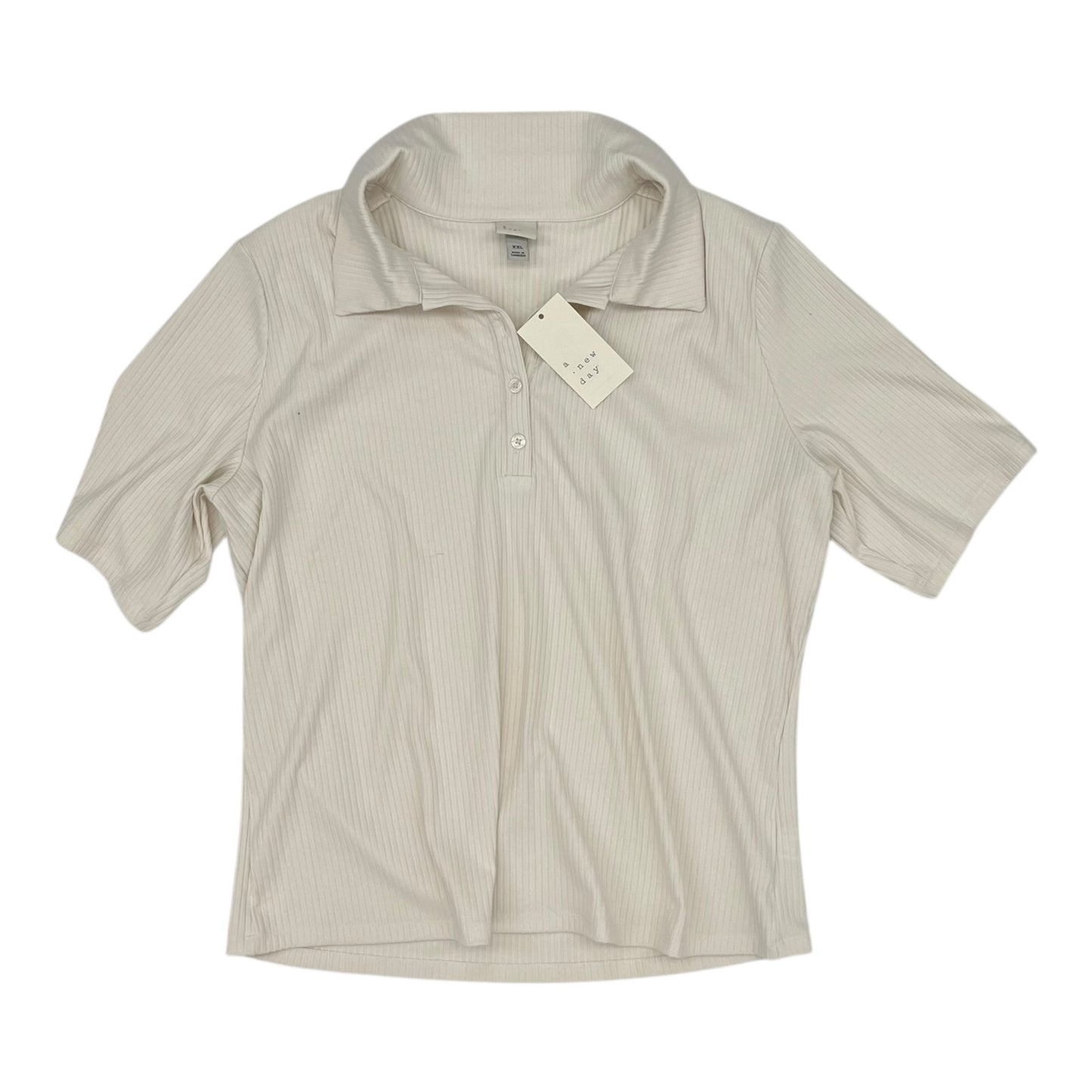 Top Ss By A New Day In Cream, Size:Xxl