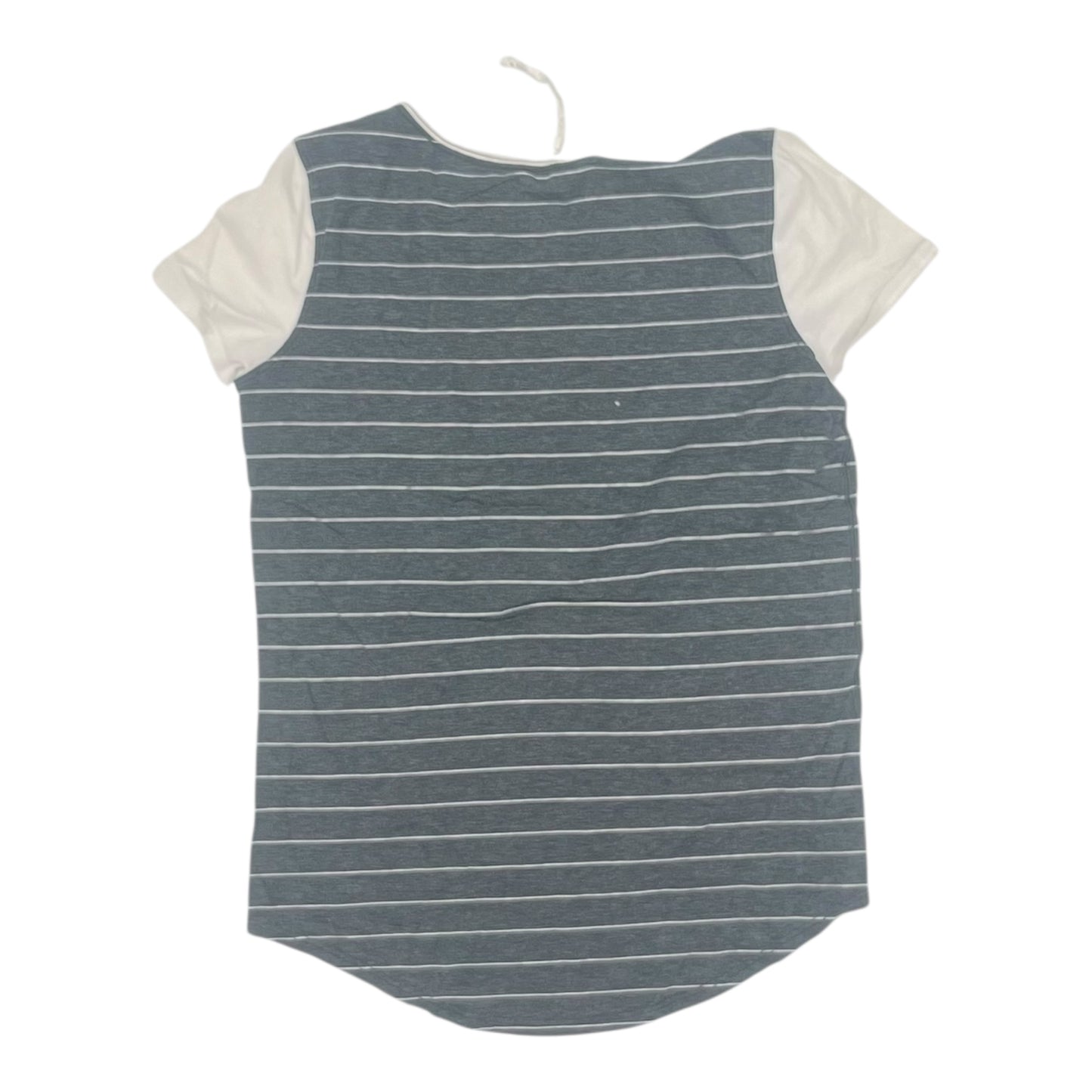 Athletic Top Ss By Lululemon In Grey, Size:S