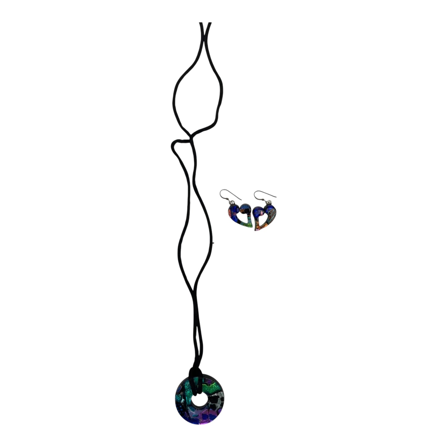 Necklace Set By Cme In Black & Blue, Size:02 Piece Set