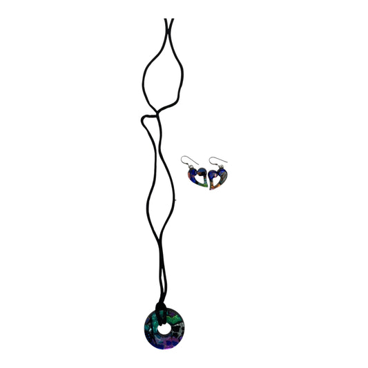 Necklace Set By Cme In Black & Blue, Size:02 Piece Set