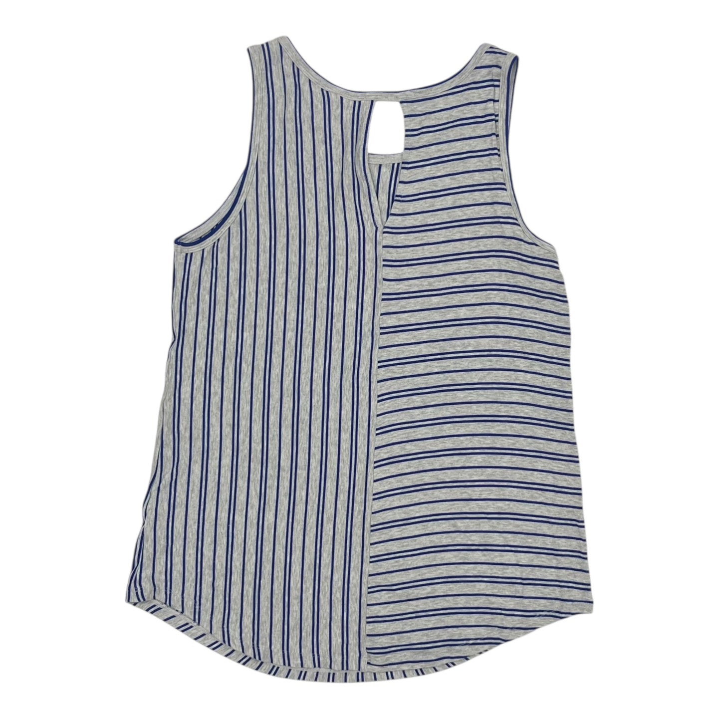 Top Sleeveless By Cabi In Blue & Grey, Size:M
