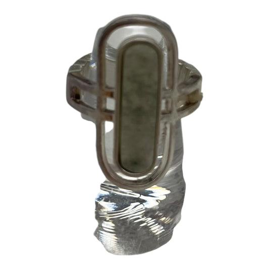 Ring Statement By Clothes Mentor In Green & Silver