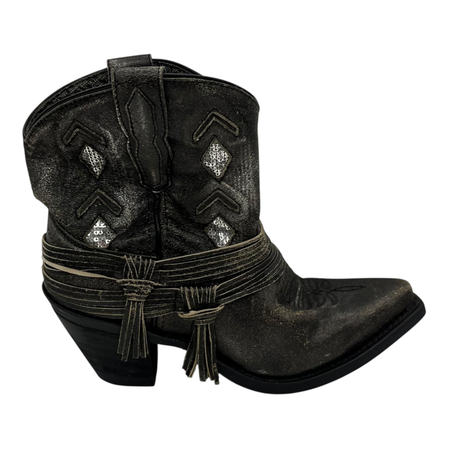 BOOTS LEATHER by  CMB In GREY, Size: 7