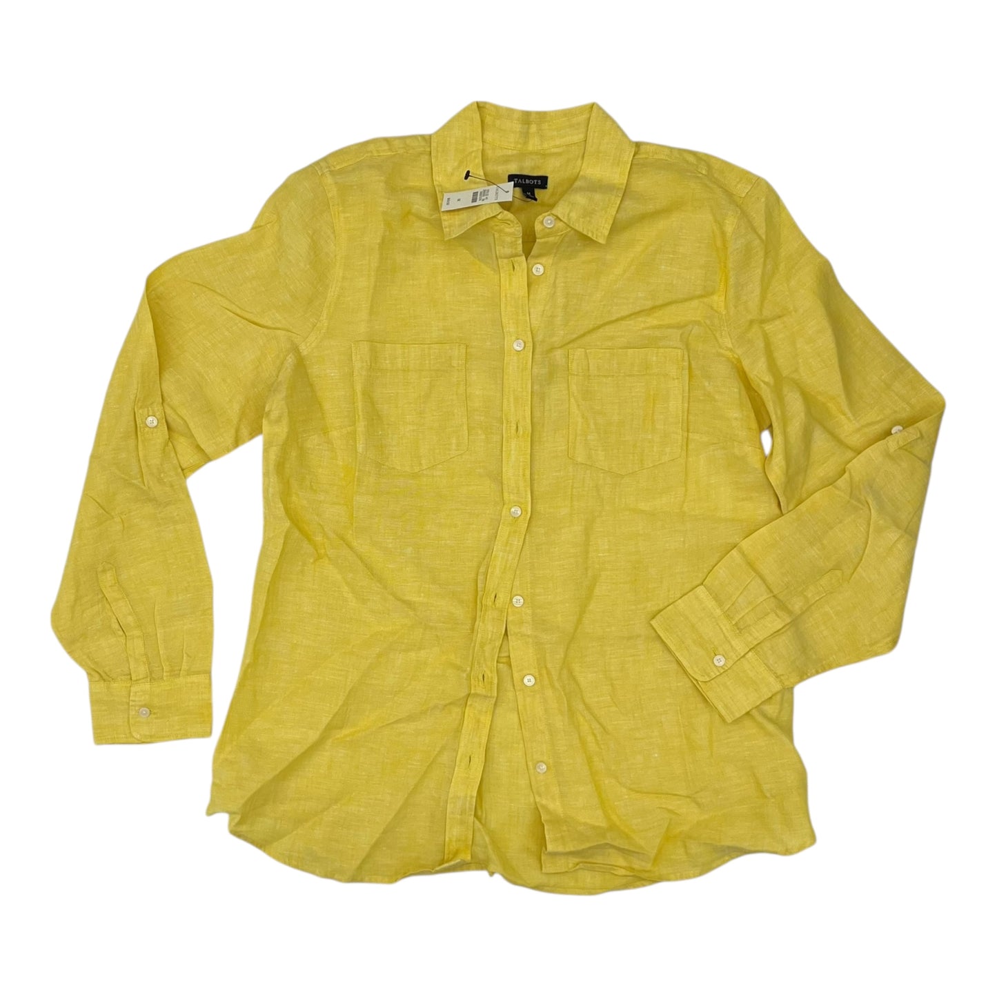 Blouse Ls By Talbots In Yellow, Size:M