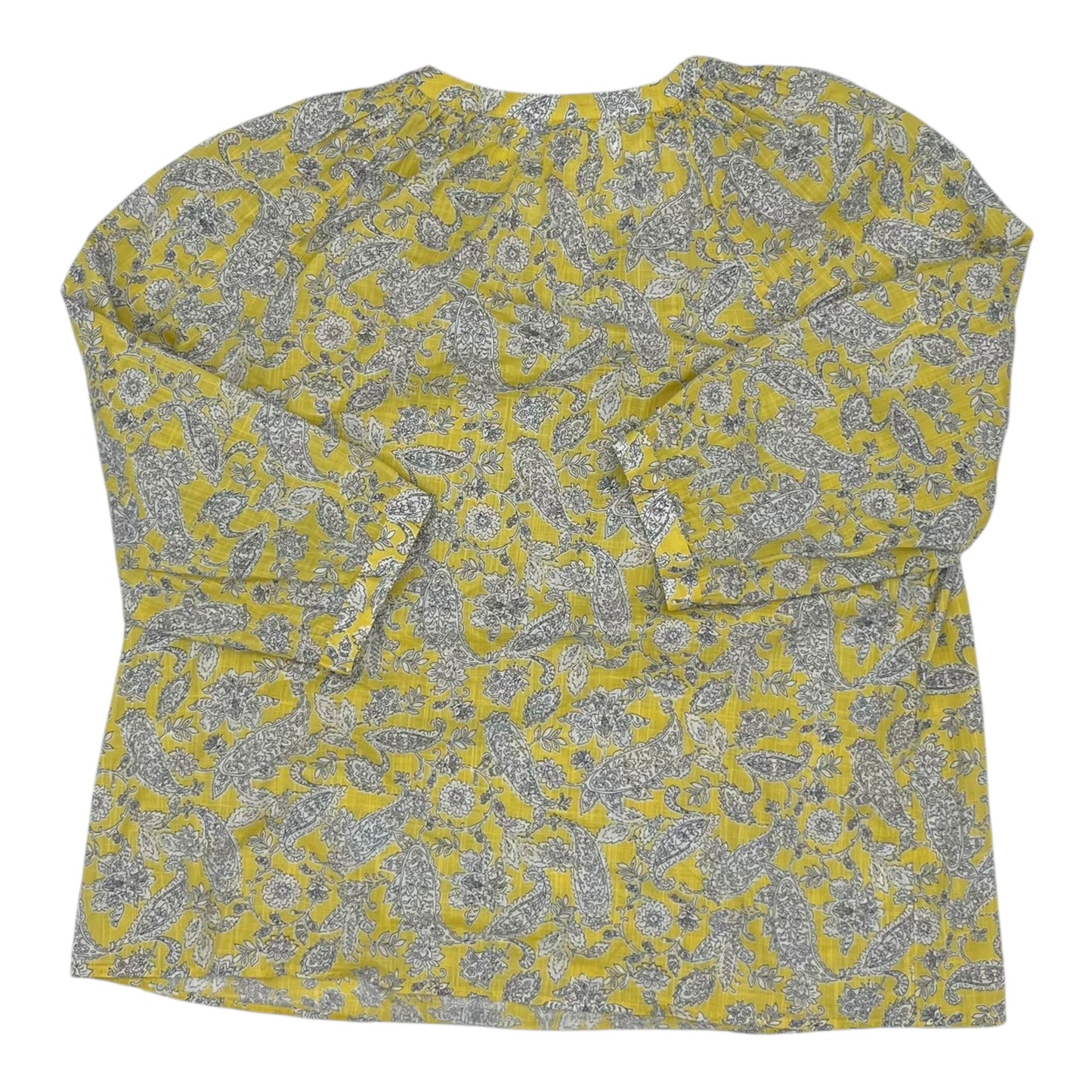 Blouse Ls By J. Jill In Yellow, Size:L