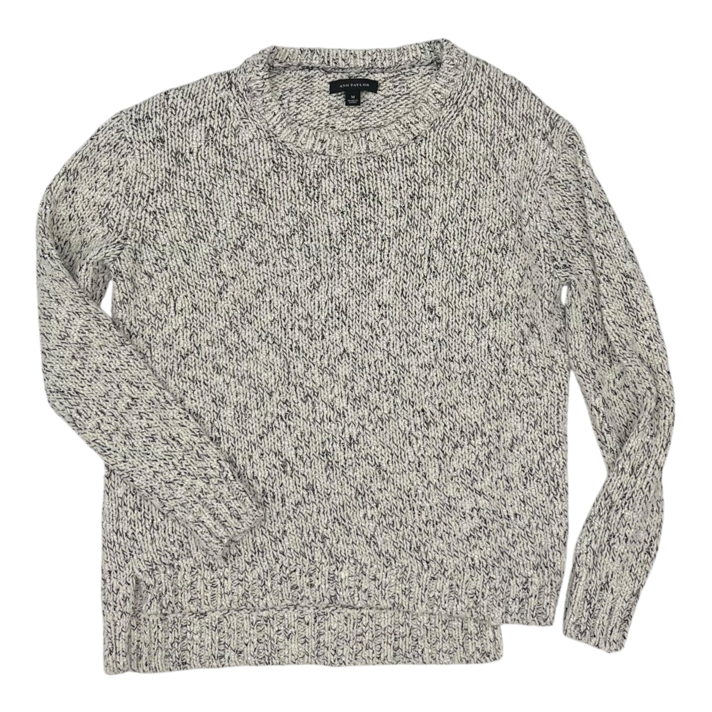 Sweater By Ann Taylor In Black & White, Size:M