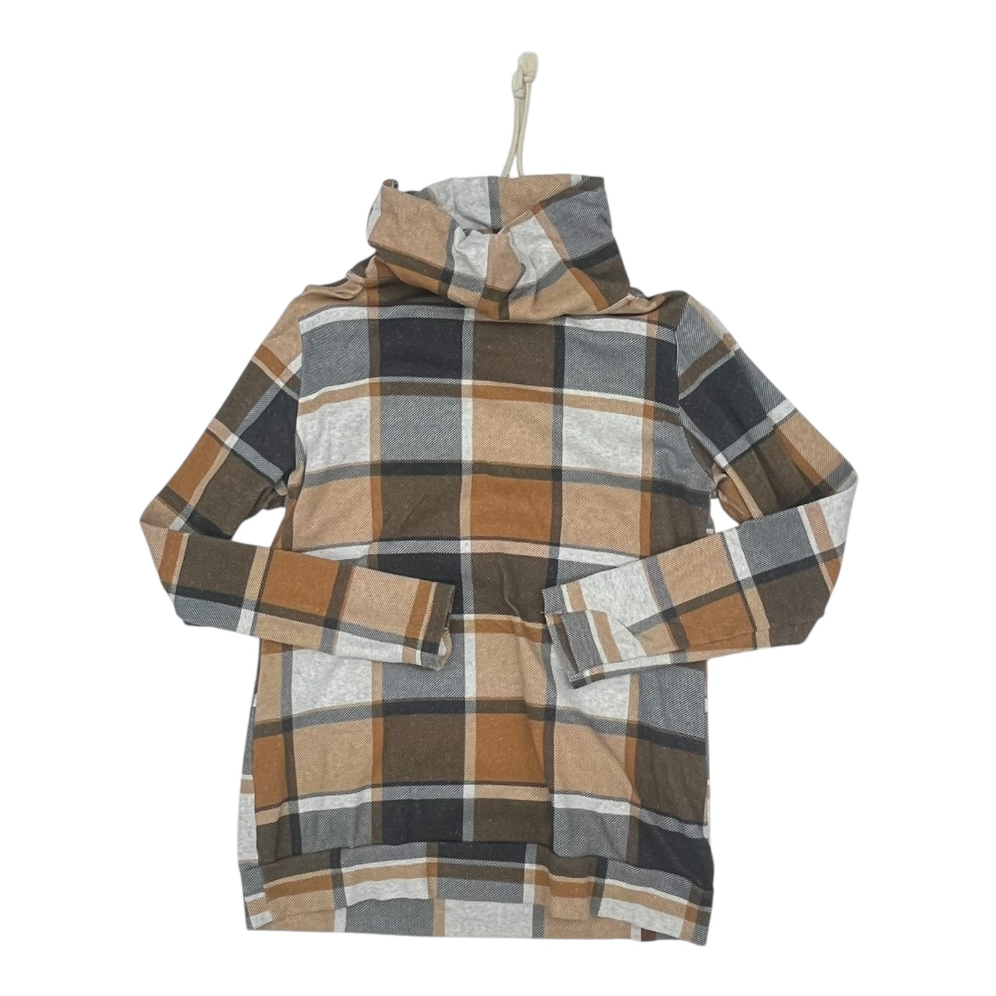 Sweatshirt Collar By Clothes Mentor In Grey & Tan, Size:Xl