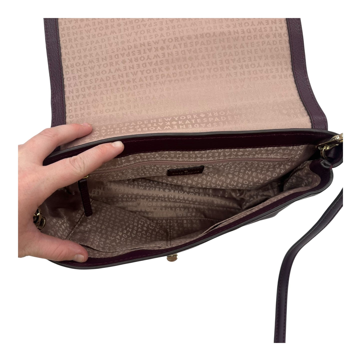 Handbag Designer By Kate Spade In Maroon, Size:Medium