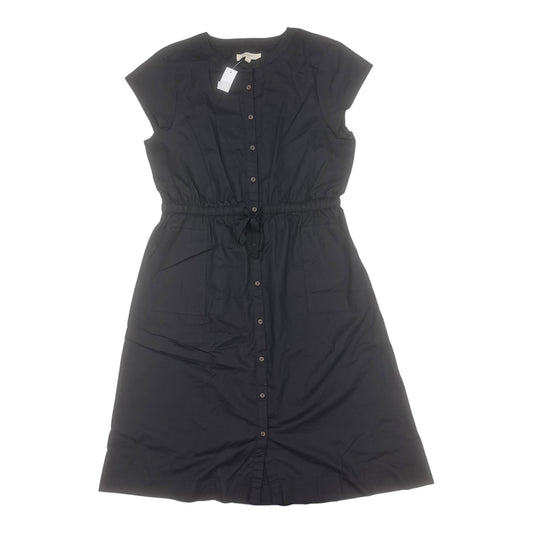 Dress Casual Midi By Loft In Black, Size:14