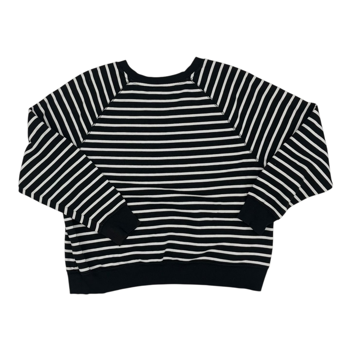 Sweatshirt Crewneck By Old Navy In Black & White, Size:L