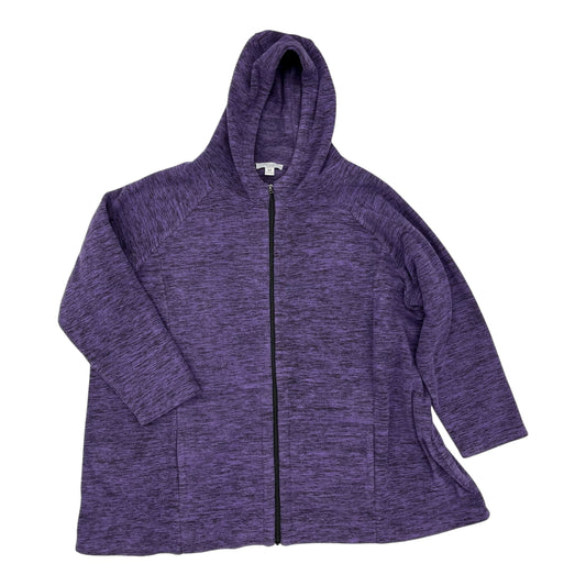 Jacket Fleece By Clothes Mentor In Purple, Size:4X