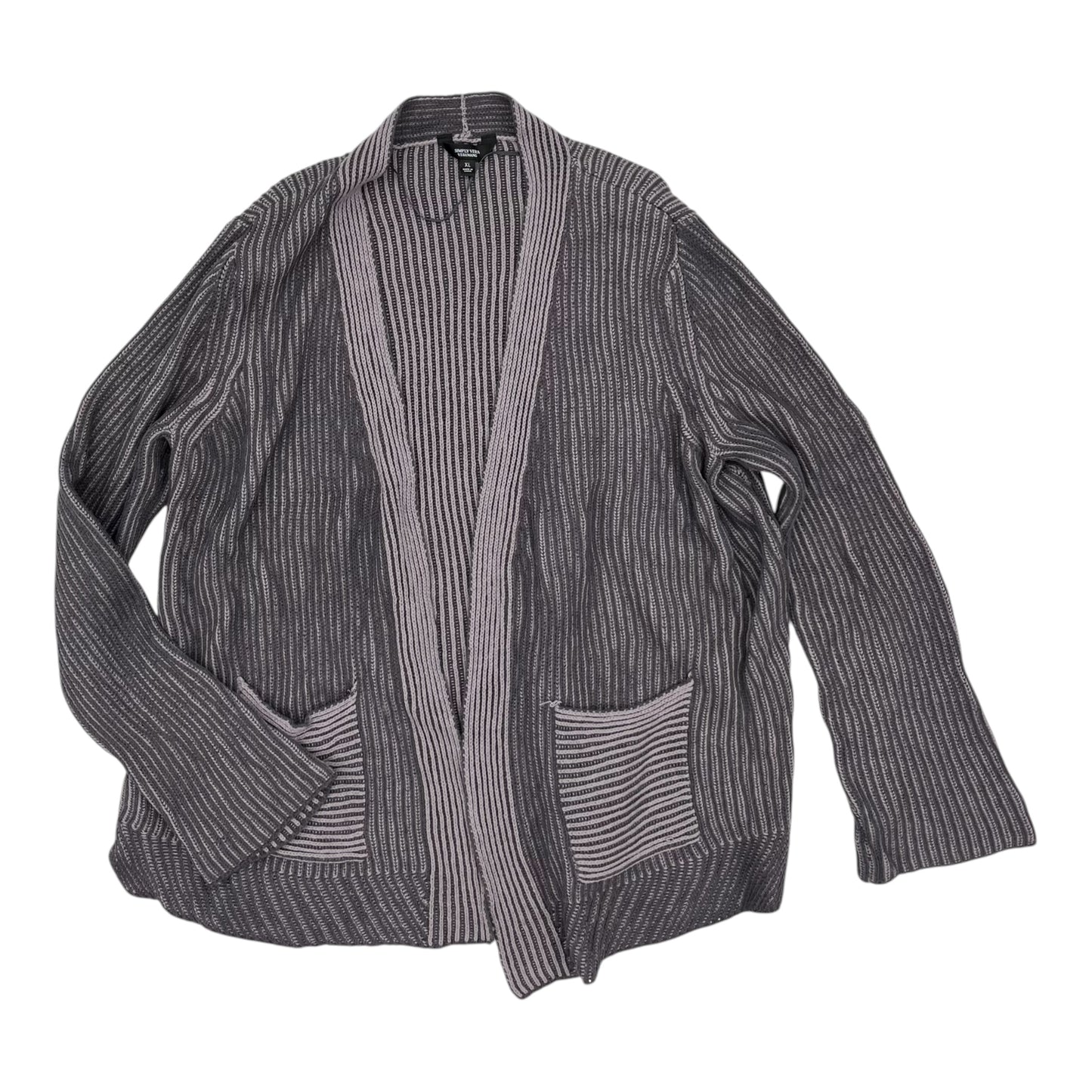 SWEATER CARDIGAN by SIMPLY VERA In GREY, Size: XL