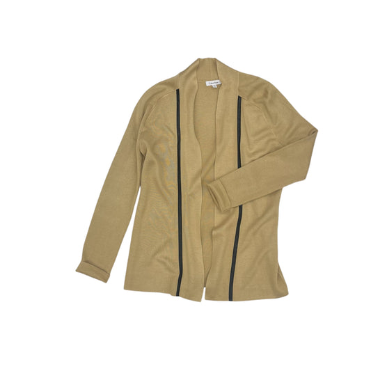 Sweater Cardigan By Calvin Klein In Brown, Size:M