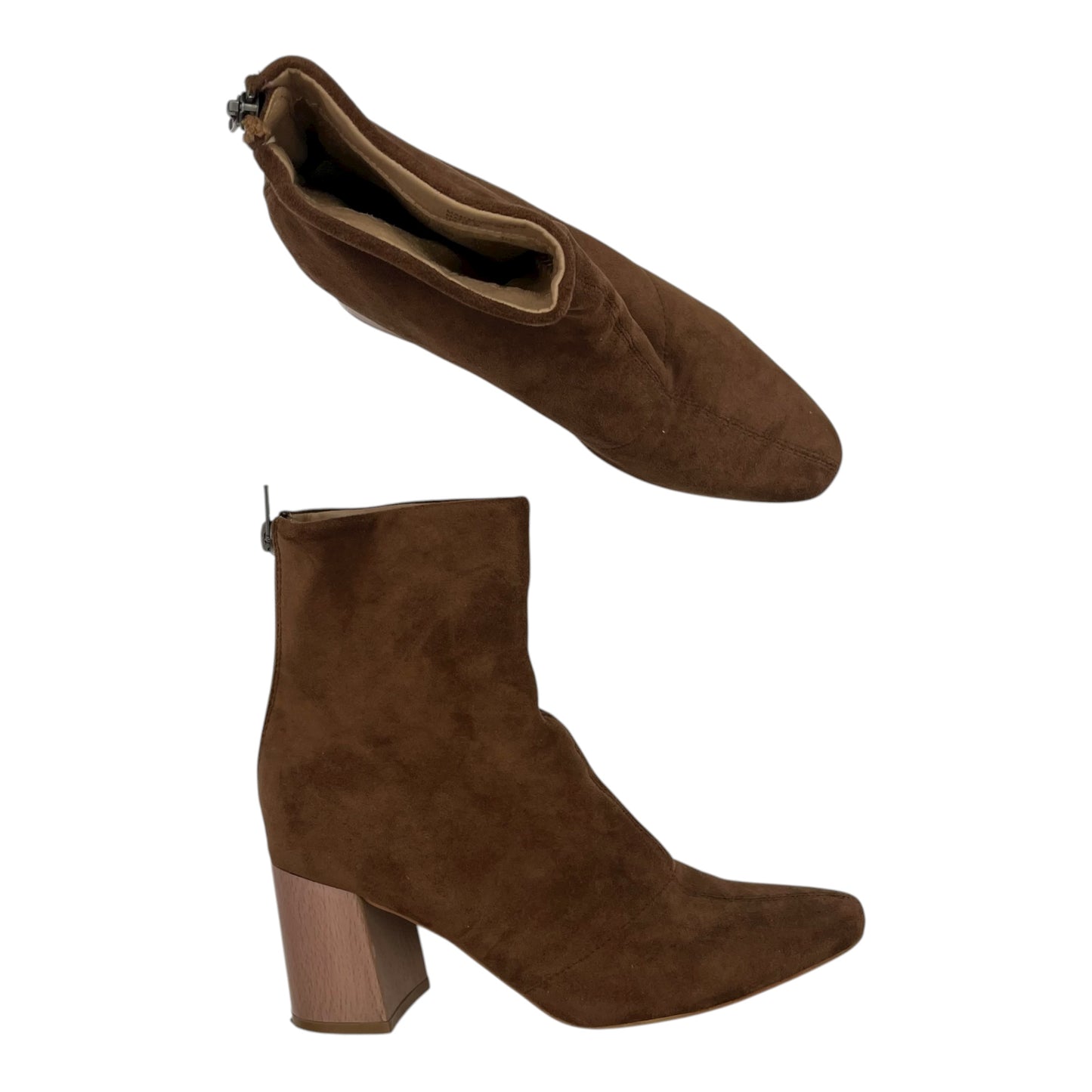 Boots Ankle Heels By Oasis Society In Brown, Size:6.5