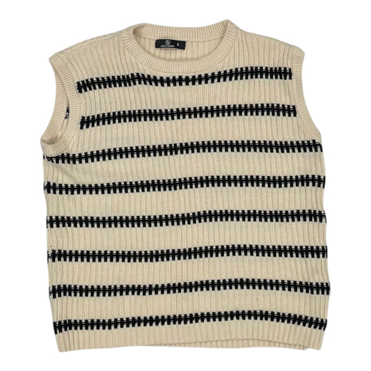 Vest Sweater By Lillusory In Black & Cream, Size:M
