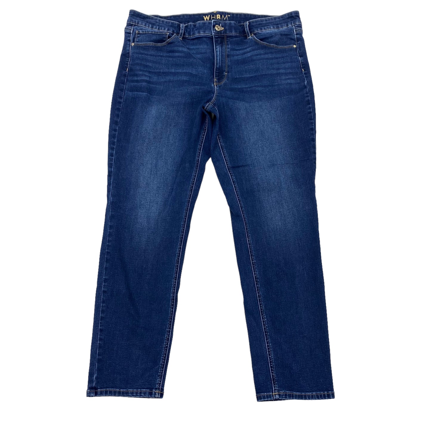 BLUE DENIM JEANS STRAIGHT by WHITE HOUSE BLACK MARKET Size:14