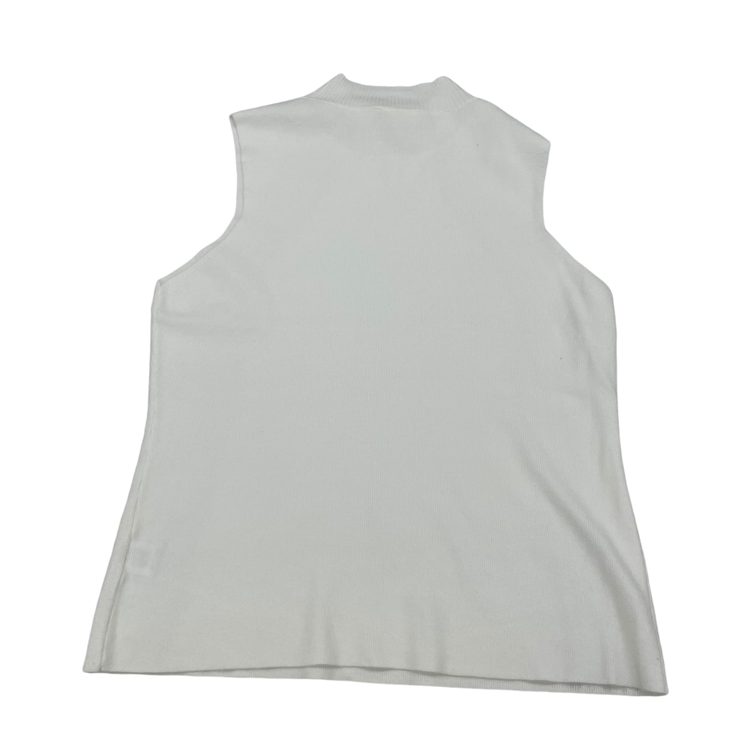 Vest Sweater By Clothes Mentor In White, Size:Xl