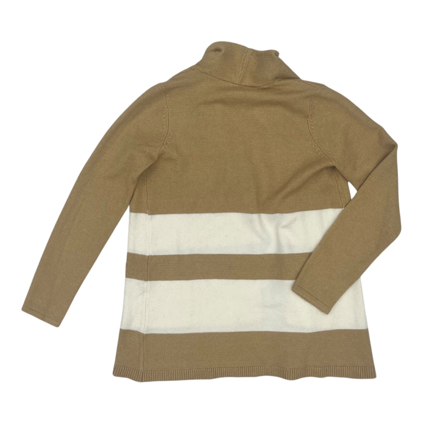 Cardigan By Loft In Tan & White, Size:S