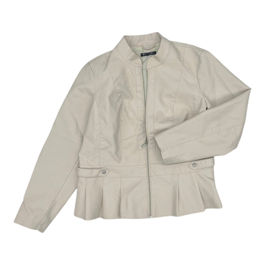 Jacket Moto By Baccini In Cream, Size:1X