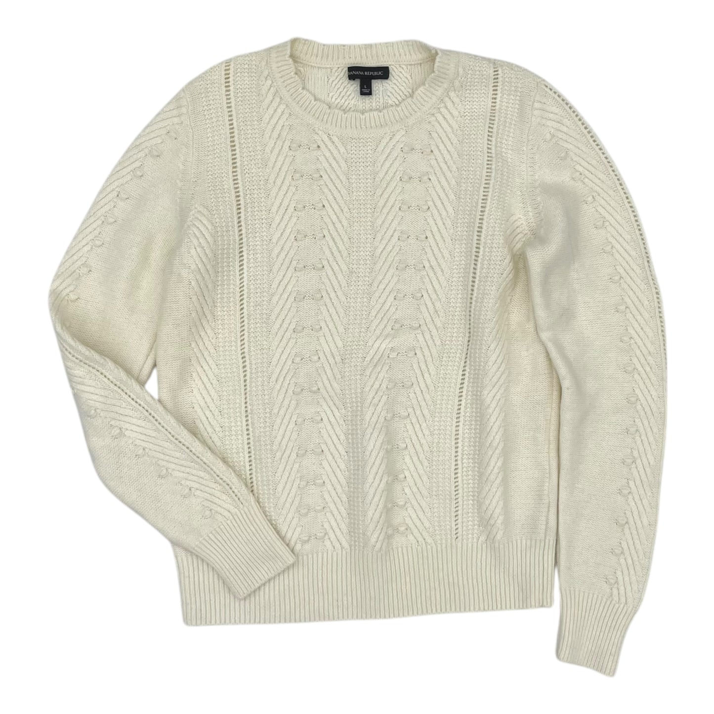 Sweater By Banana Republic In Cream, Size:L