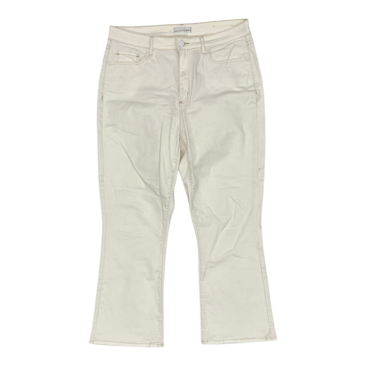 Jeans Wide Leg By Loft In White Denim, Size:10